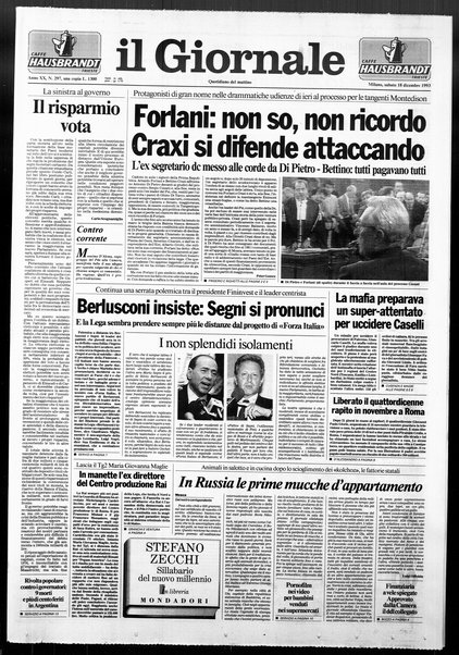 Il giornale : quotidiano del mattino